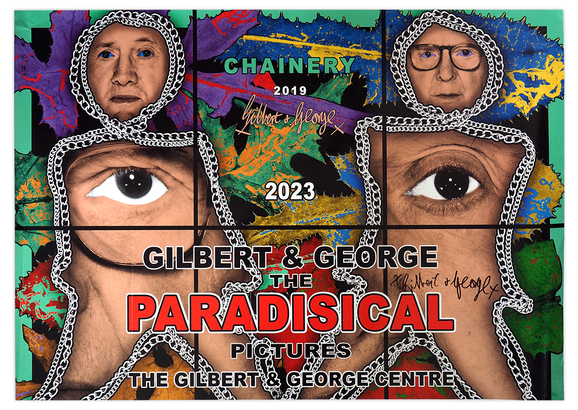 GILBERT & GEORGE ギルバート＆ジョージ サイン入りアートポスター 低