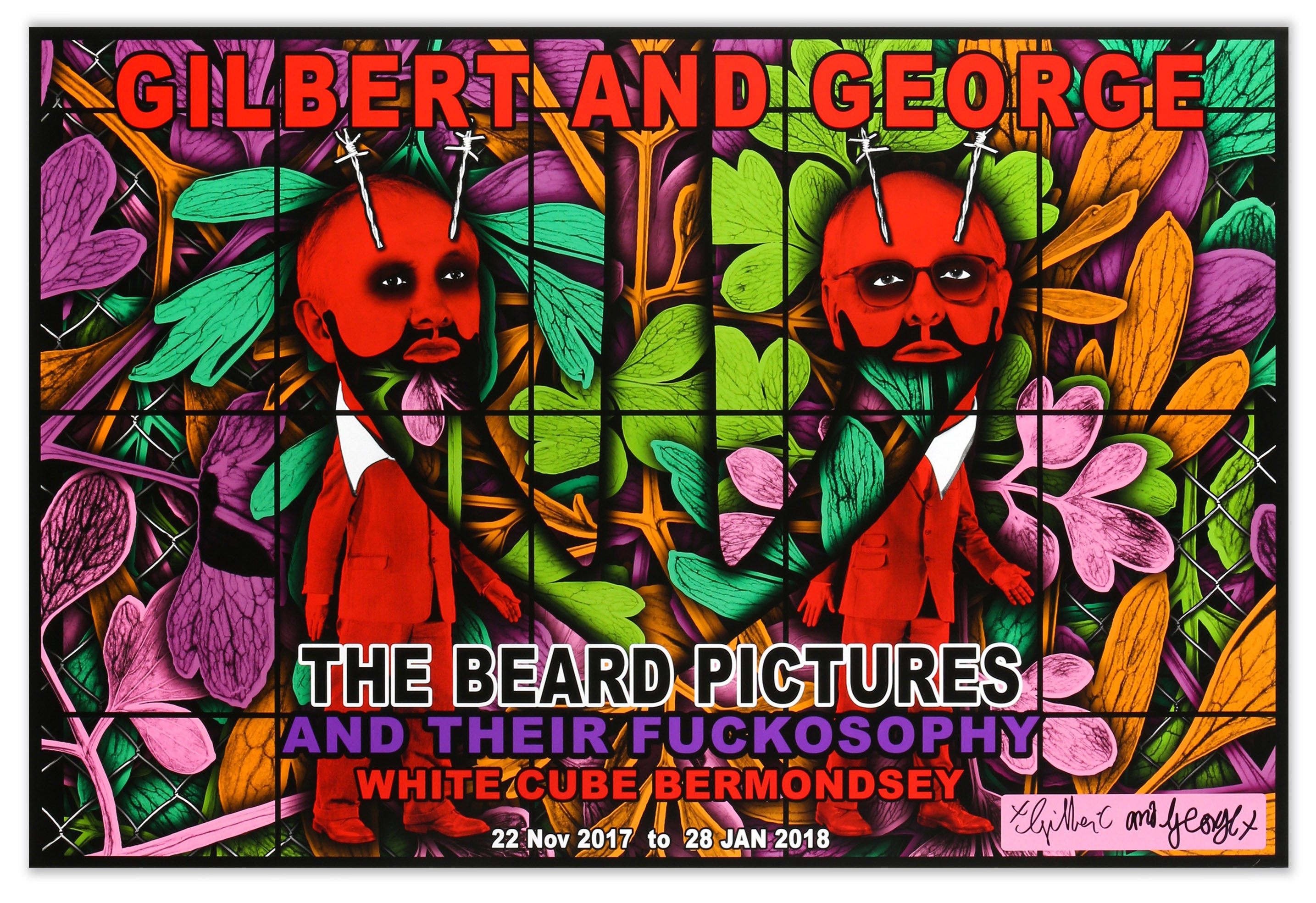 GILBERT u0026 GEORGE (BRITISH B.1943 u0026 B.1942)Paradisical exhibition  posters.Signed