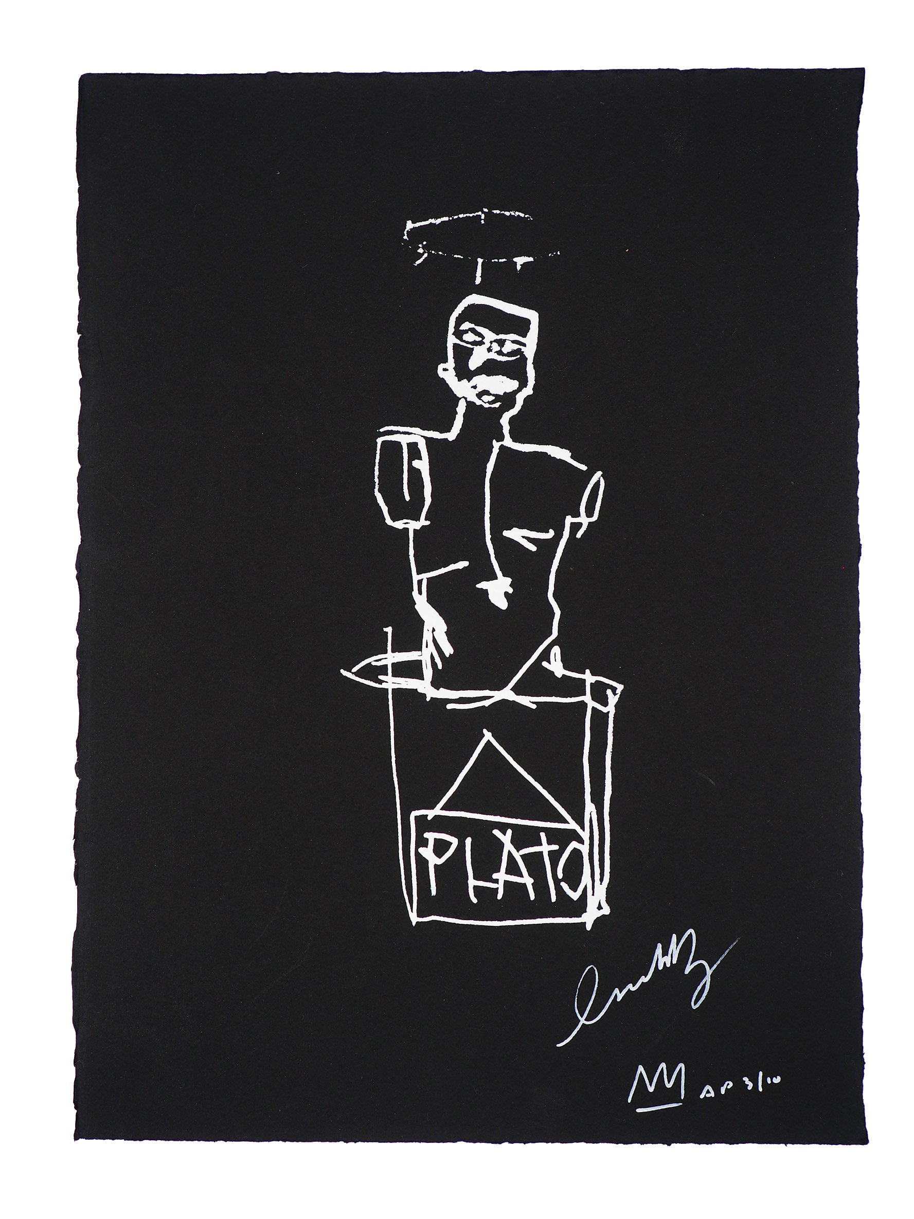 【純正特販】バスキア　Basquiat★Nicotine King★混合メディアペインティング★希少作品★販売証明書付属★限定販売作品★超特価☆ その他